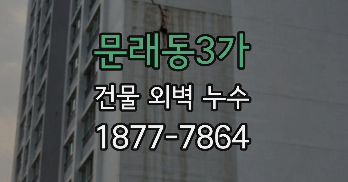 문래동3가 건물 외벽 누수