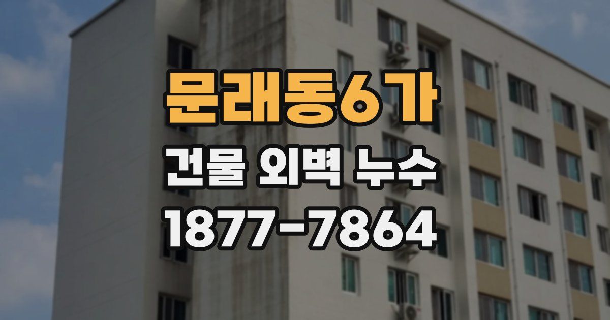 문래동6가 건물 외벽 누수
