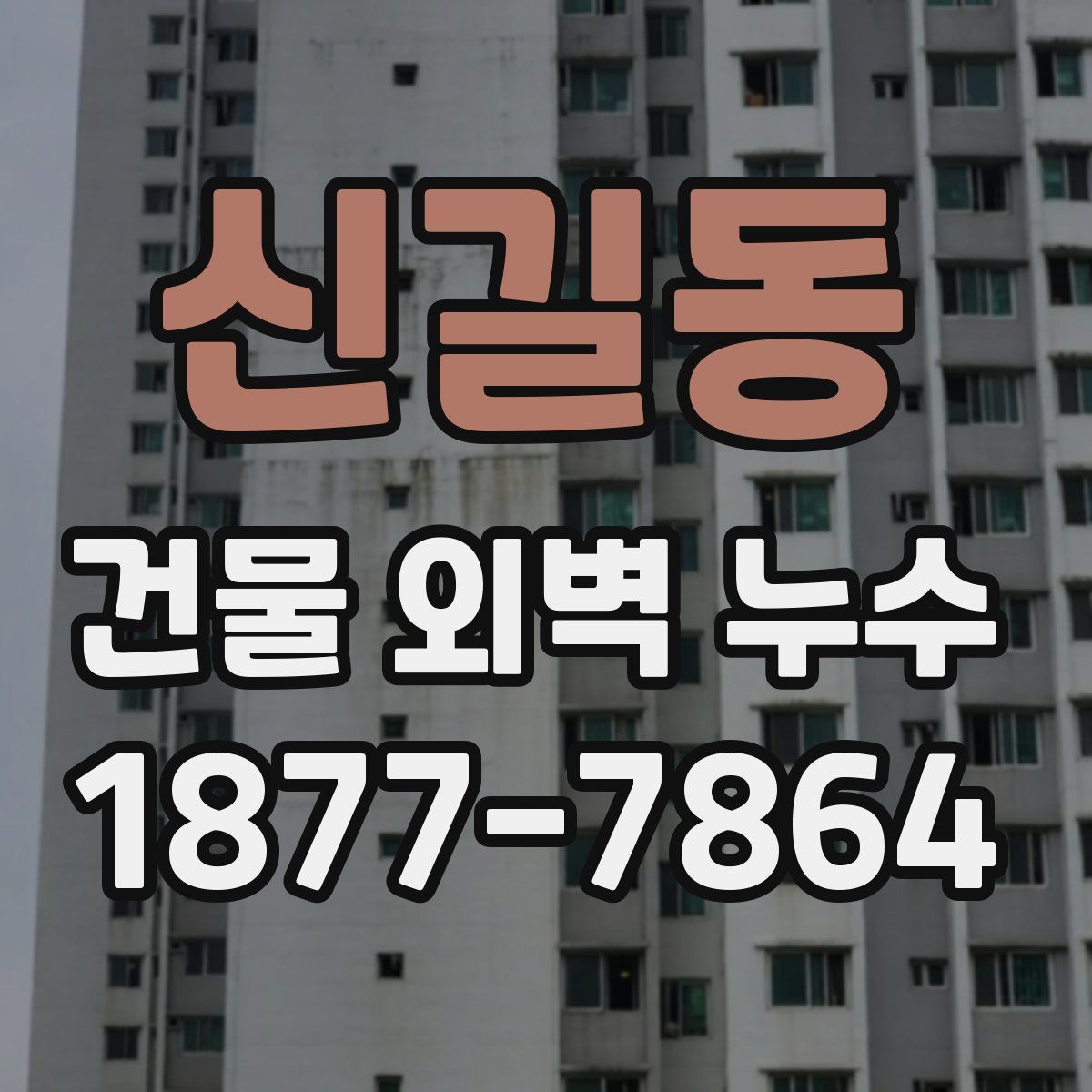 신길동 건물 외벽 누수