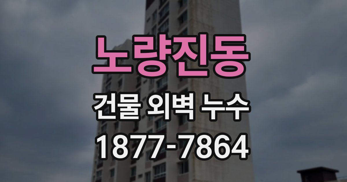 노량진동 건물 외벽 누수
