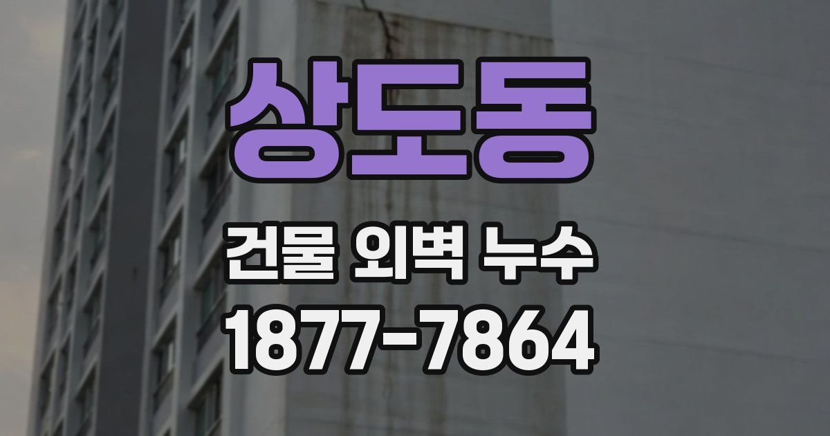상도동 건물 외벽 누수