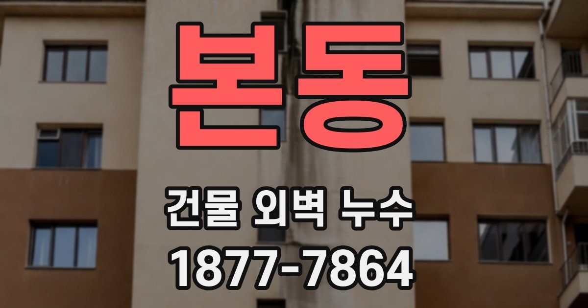 본동 건물 외벽 누수