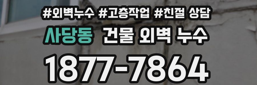 사당동 건물 외벽 누수