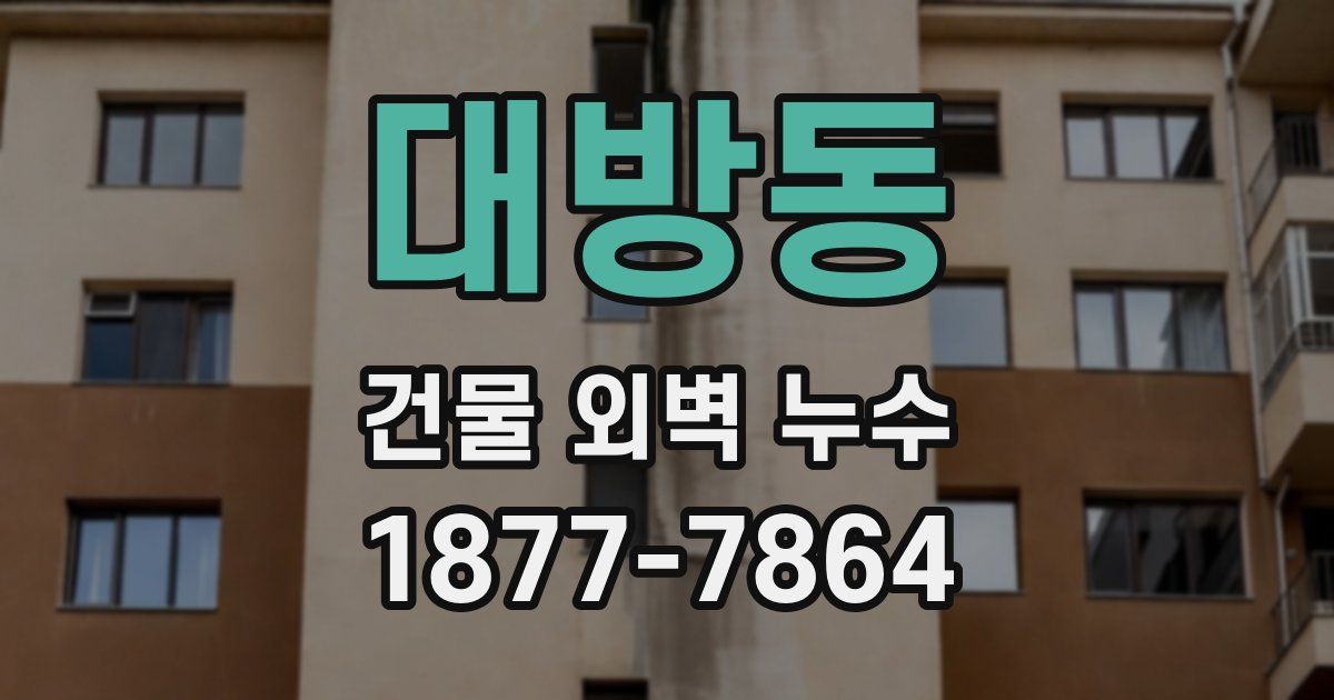 대방동 건물 외벽 누수