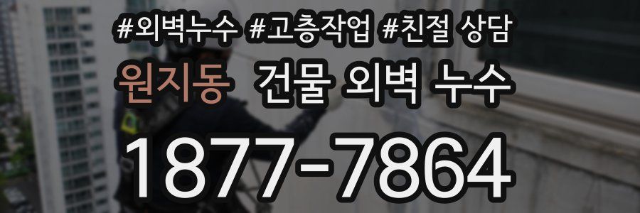 원지동 건물 외벽 누수