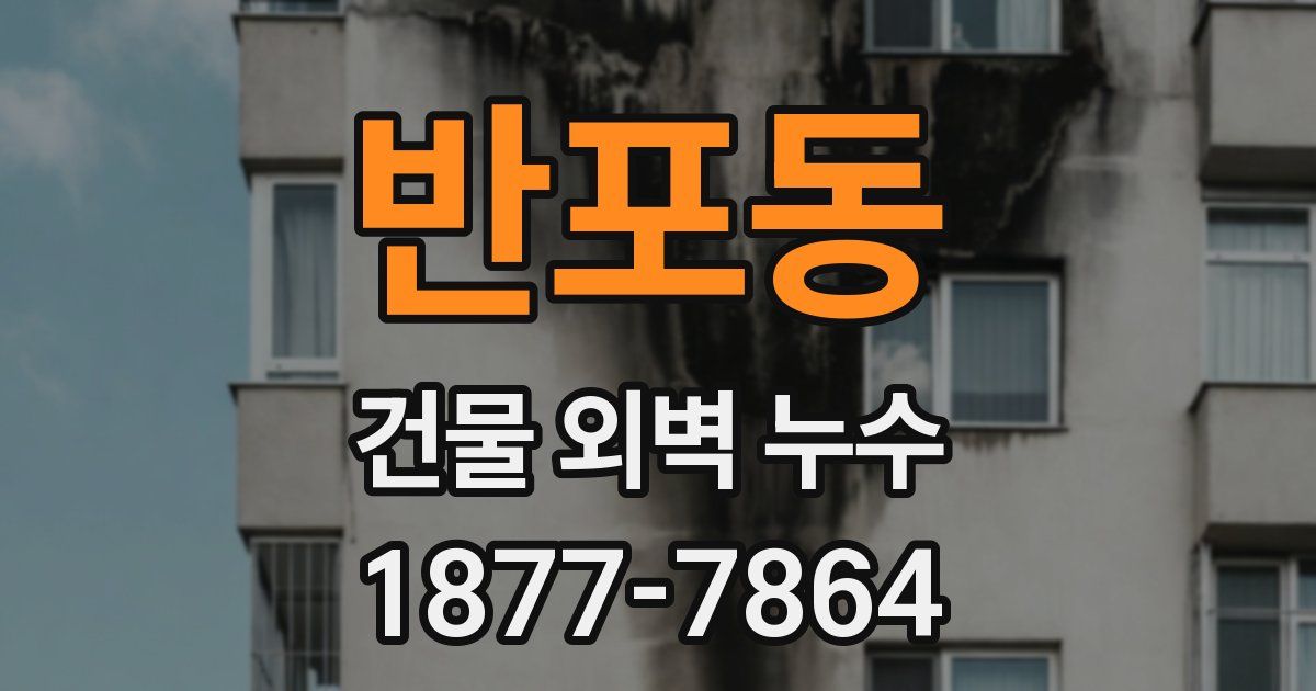 반포동 건물 외벽 누수
