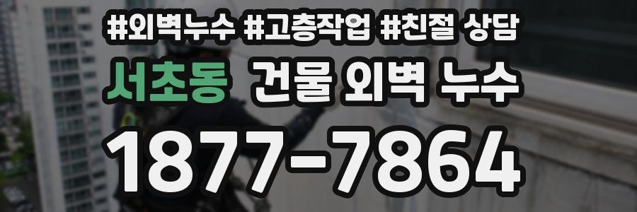 서초동 건물 외벽 누수