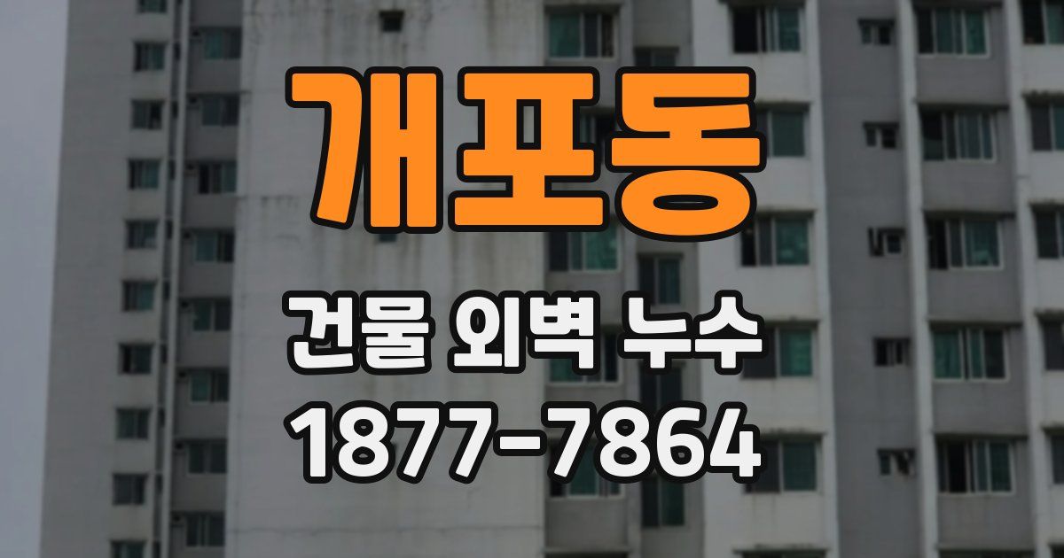 개포동 건물 외벽 누수