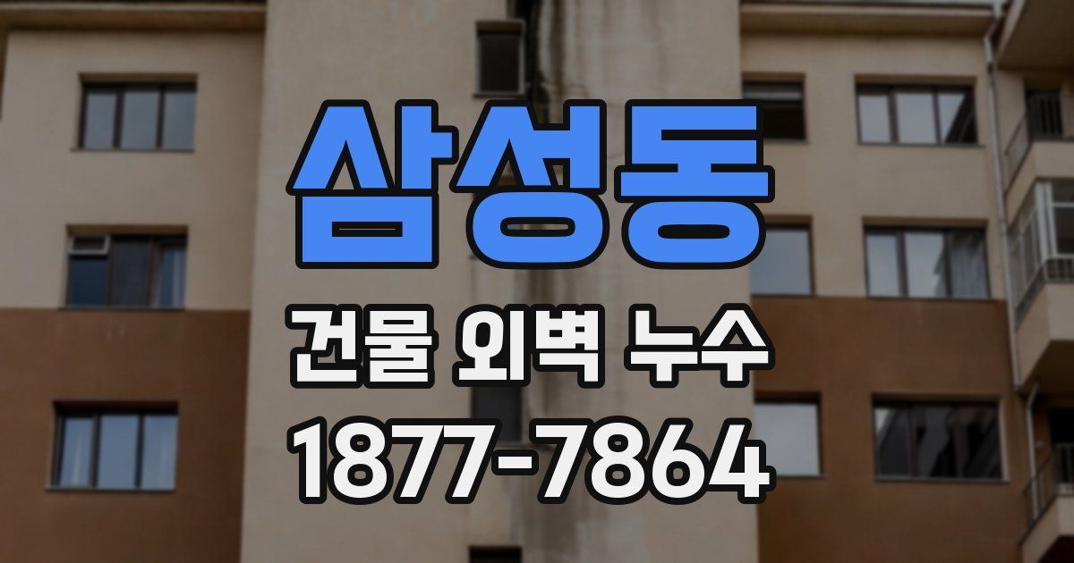 삼성동 건물 외벽 누수