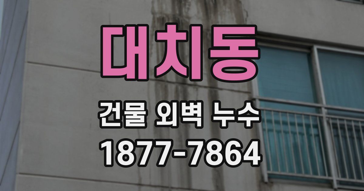 대치동 건물 외벽 누수