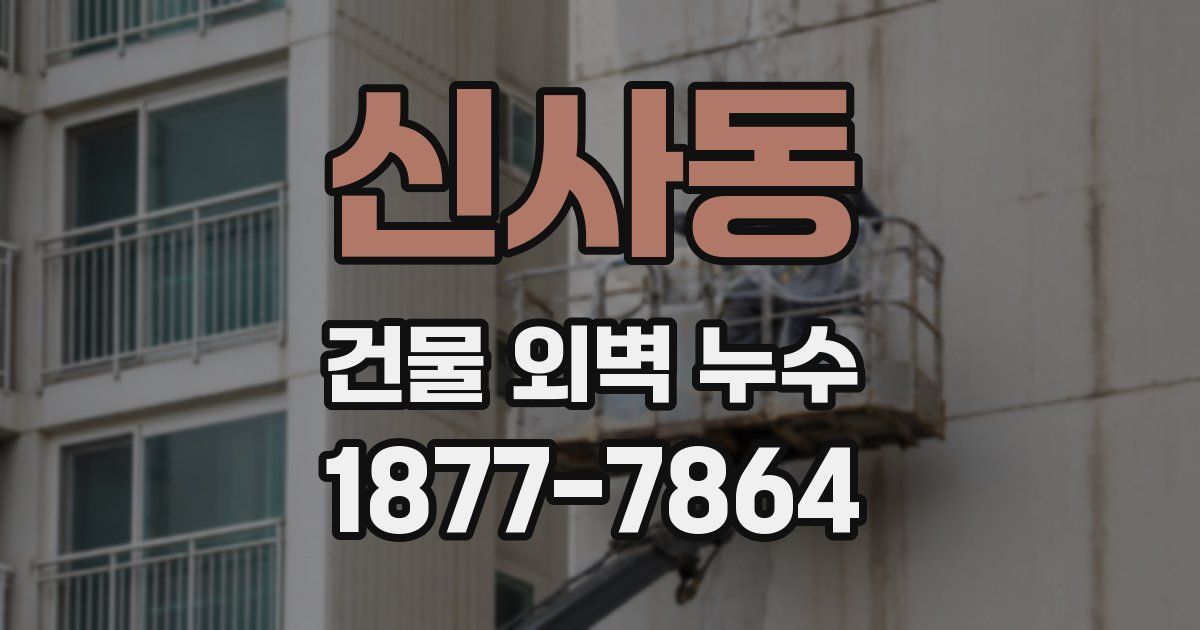 신사동 건물 외벽 누수
