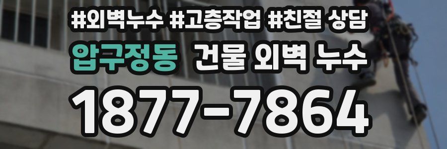 압구정동 건물 외벽 누수