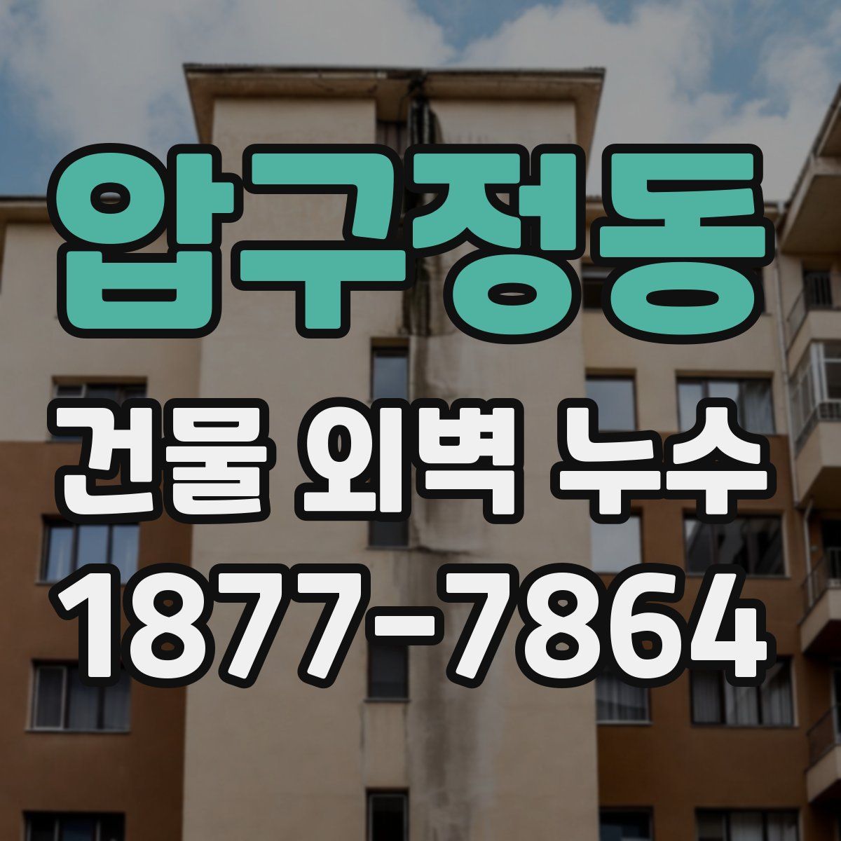 압구정동 건물 외벽 누수