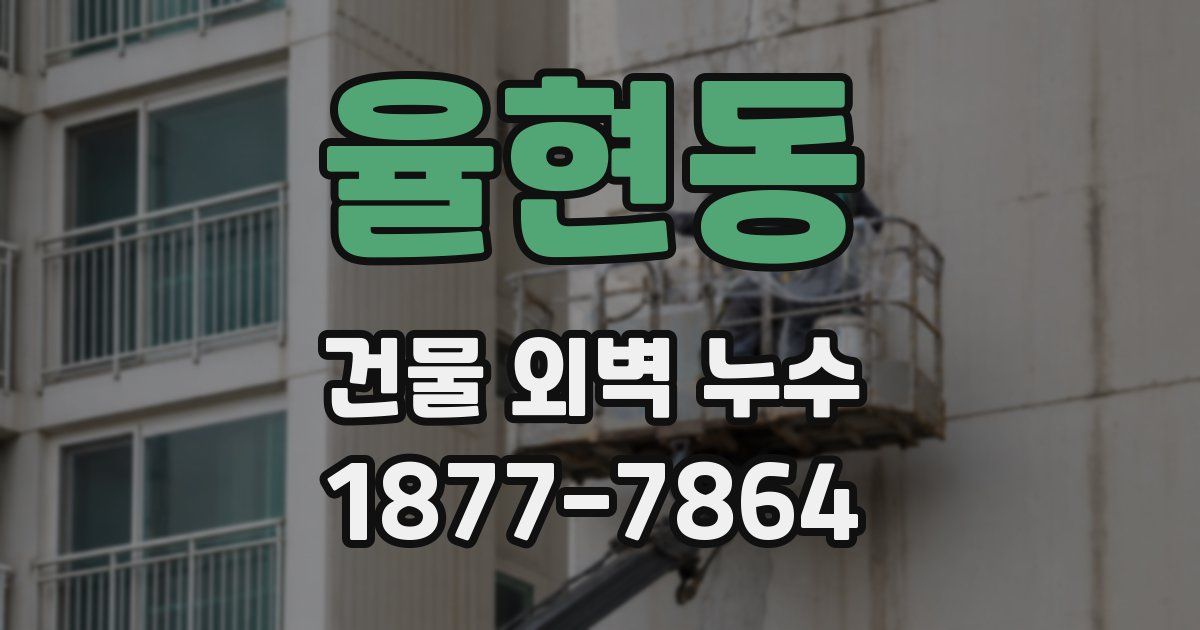 율현동 건물 외벽 누수