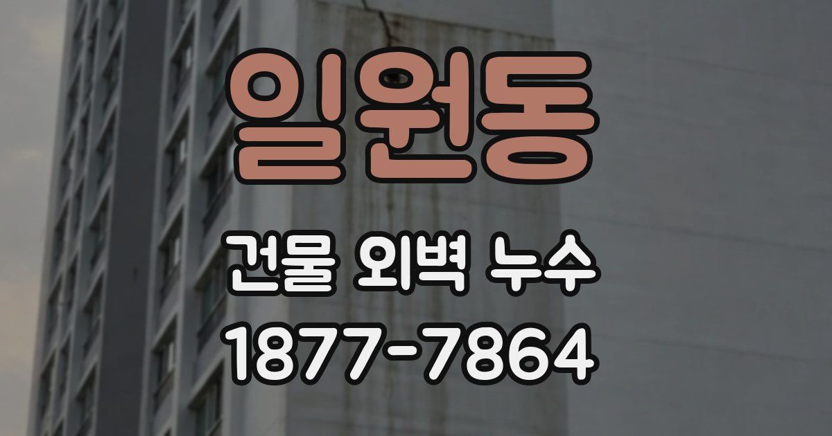 일원동 건물 외벽 누수
