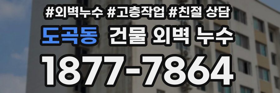 도곡동 건물 외벽 누수