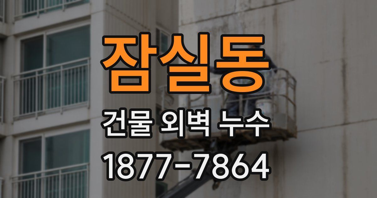 잠실동 건물 외벽 누수