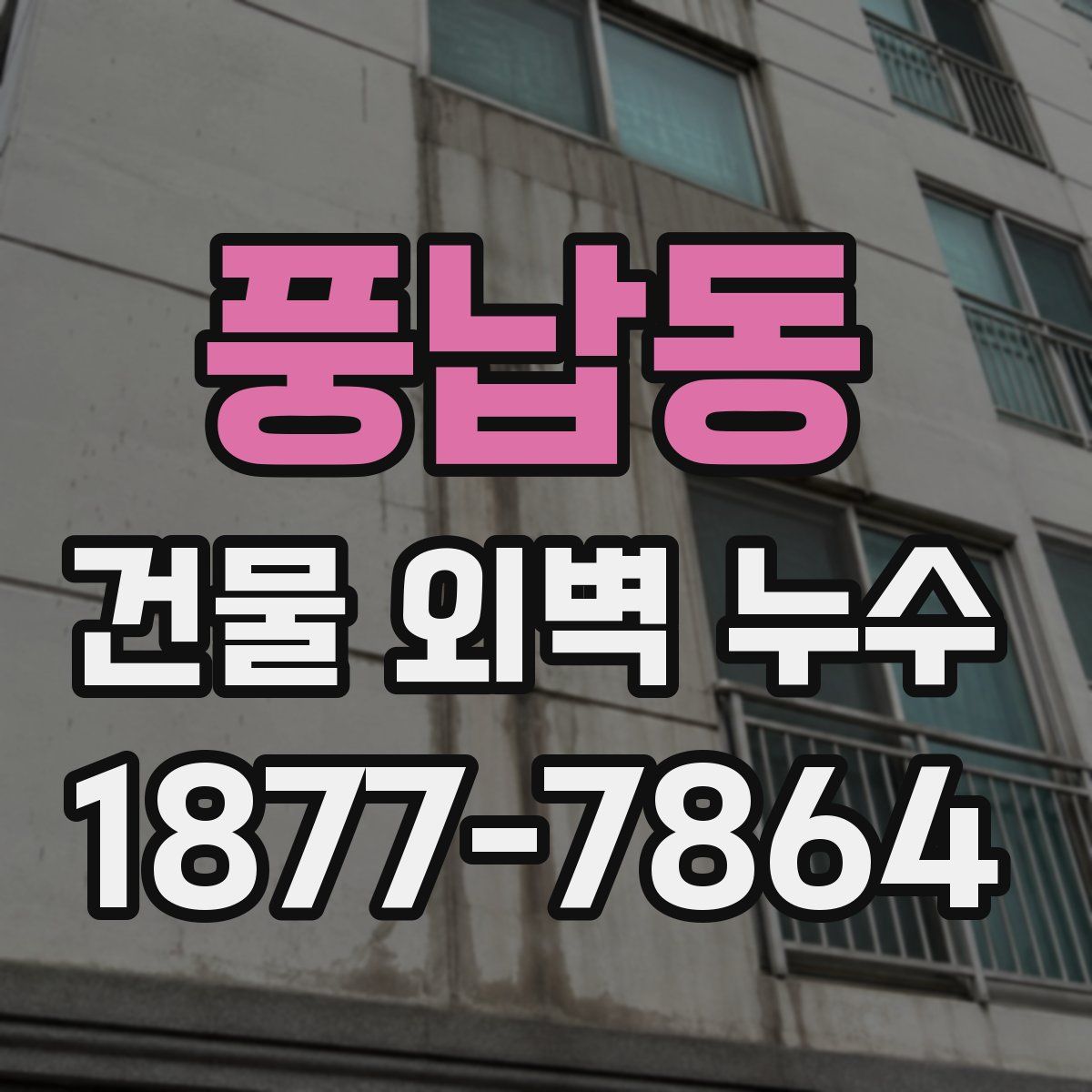풍납동 건물 외벽 누수