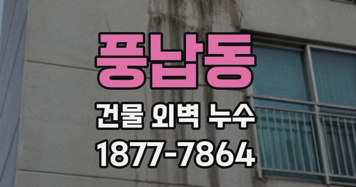 풍납동 건물 외벽 누수