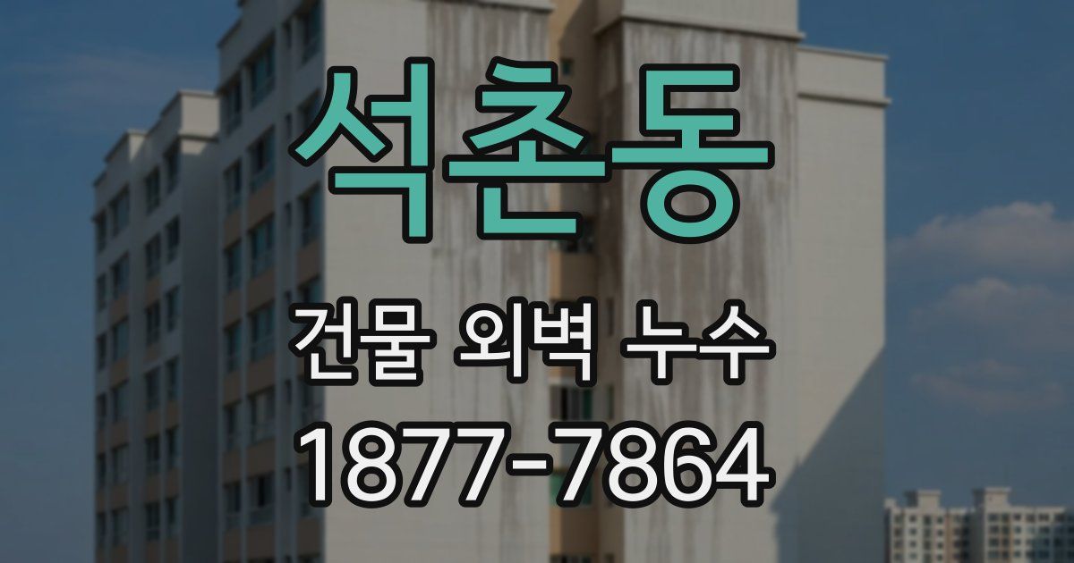 석촌동 건물 외벽 누수