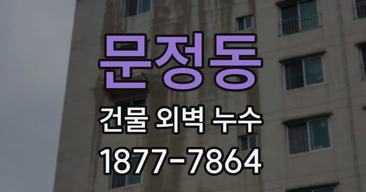 문정동 건물 외벽 누수