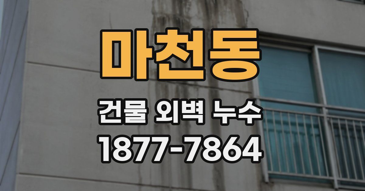 마천동 건물 외벽 누수