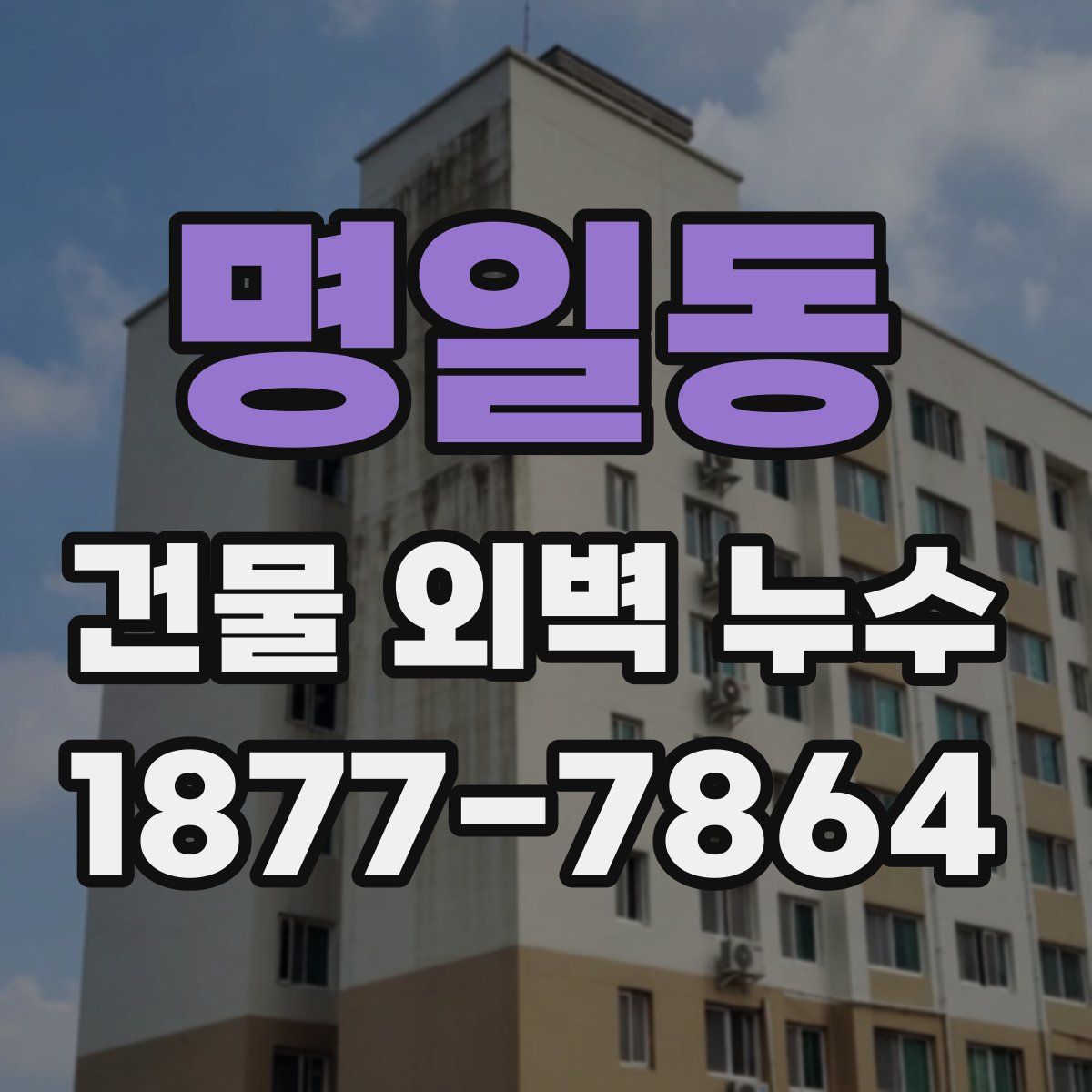 명일동 건물 외벽 누수