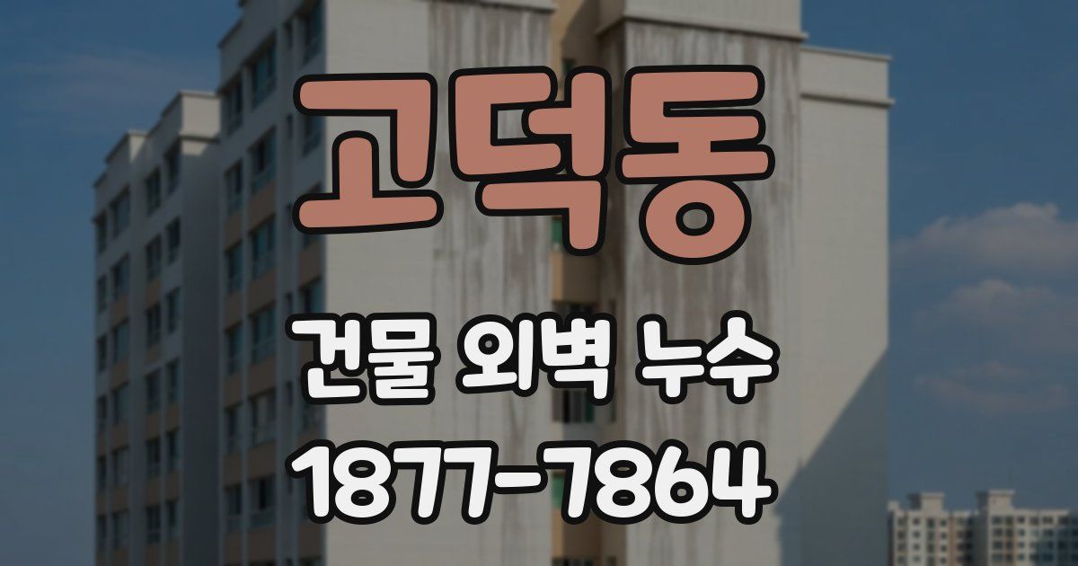 고덕동 건물 외벽 누수