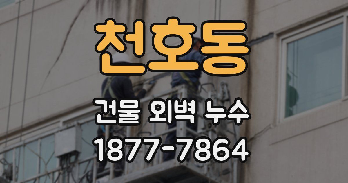 천호동 건물 외벽 누수