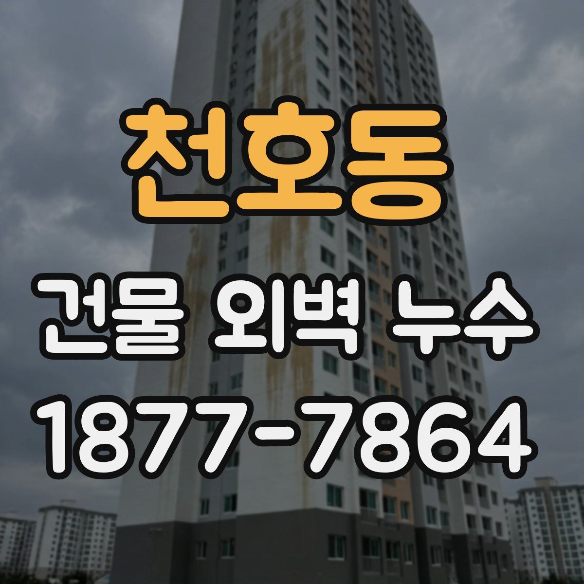천호동 건물 외벽 누수