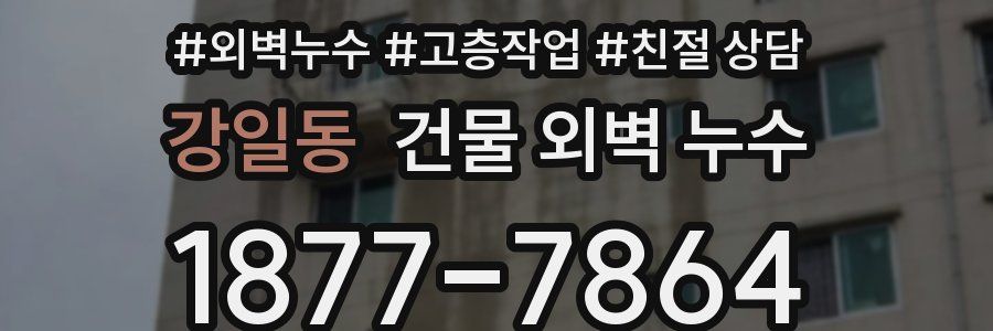 강일동 건물 외벽 누수