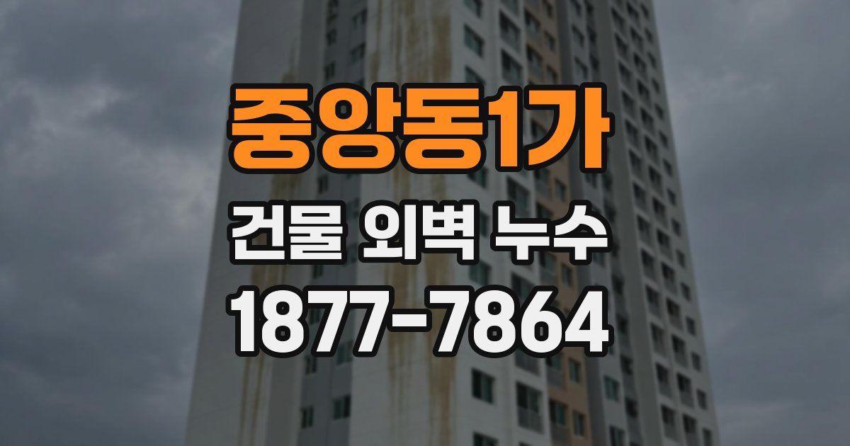 중앙동1가 건물 외벽 누수