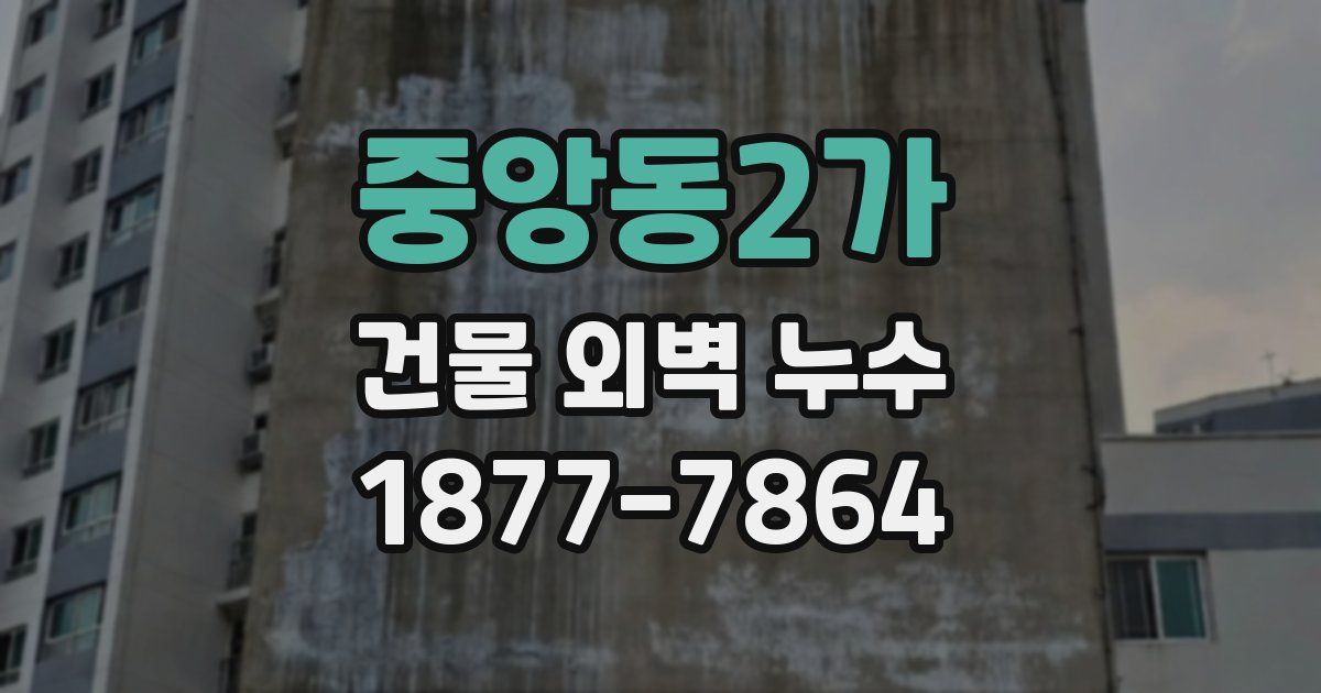 중앙동2가 건물 외벽 누수