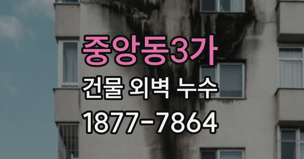 중앙동3가 건물 외벽 누수