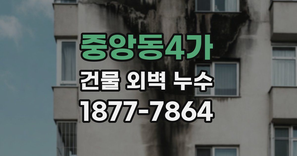 중앙동4가 건물 외벽 누수