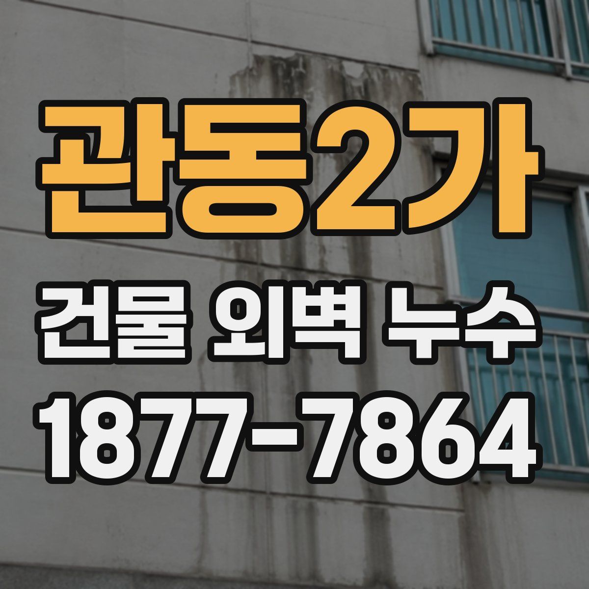 관동2가 건물 외벽 누수