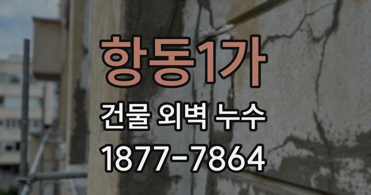 항동1가 건물 외벽 누수
