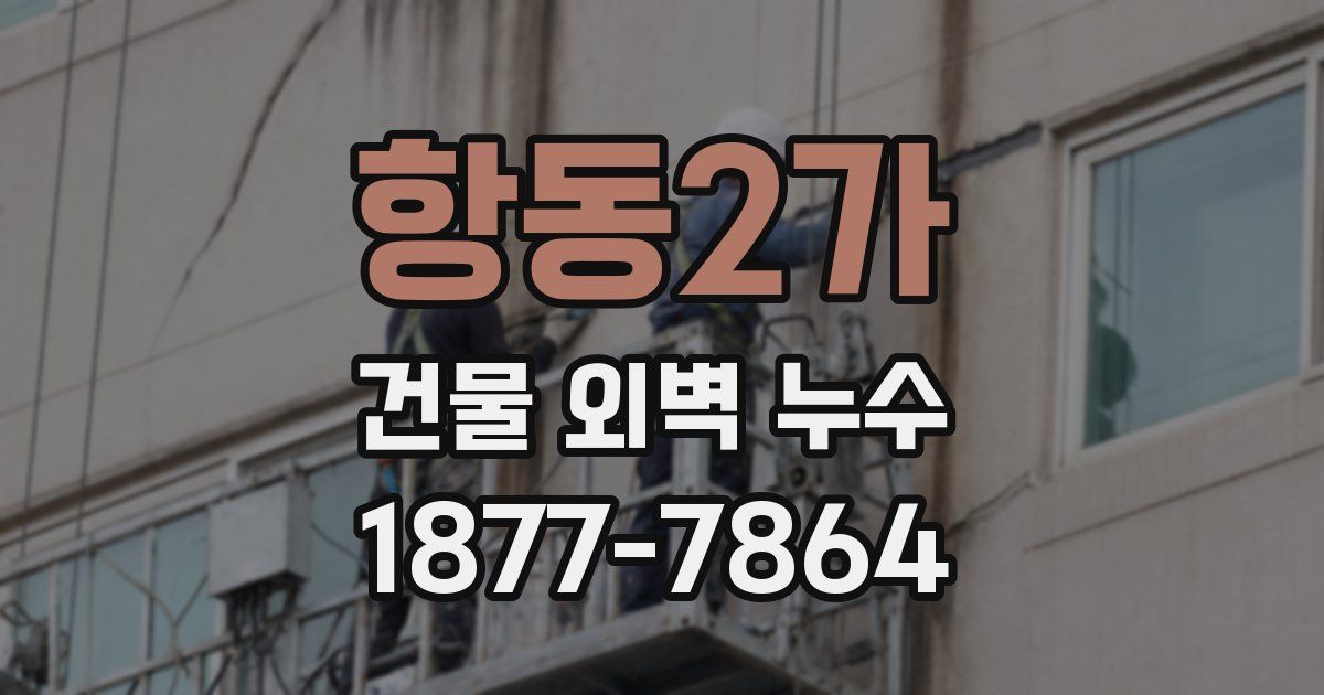 항동2가 건물 외벽 누수