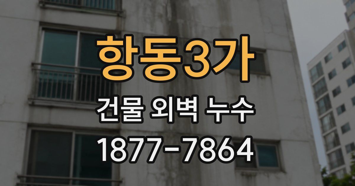 항동3가 건물 외벽 누수