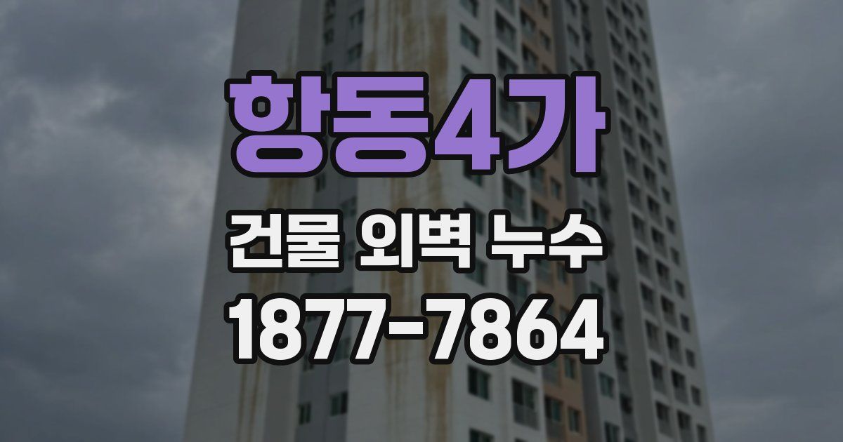항동4가 건물 외벽 누수