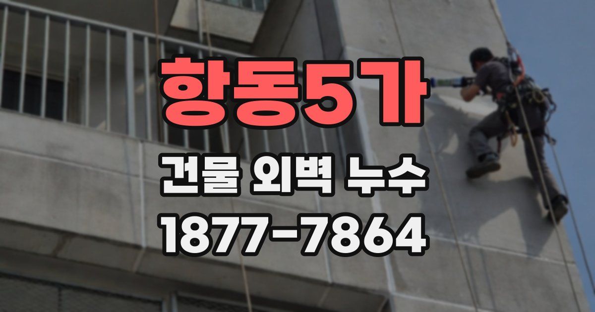 항동5가 건물 외벽 누수