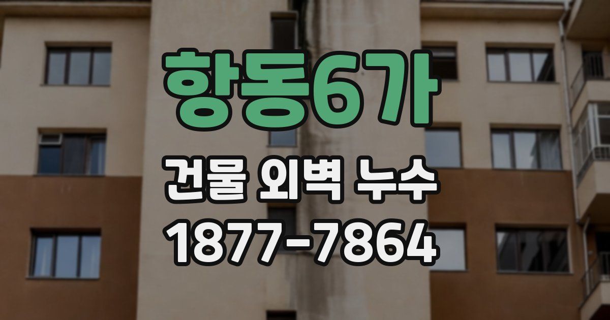 항동6가 건물 외벽 누수