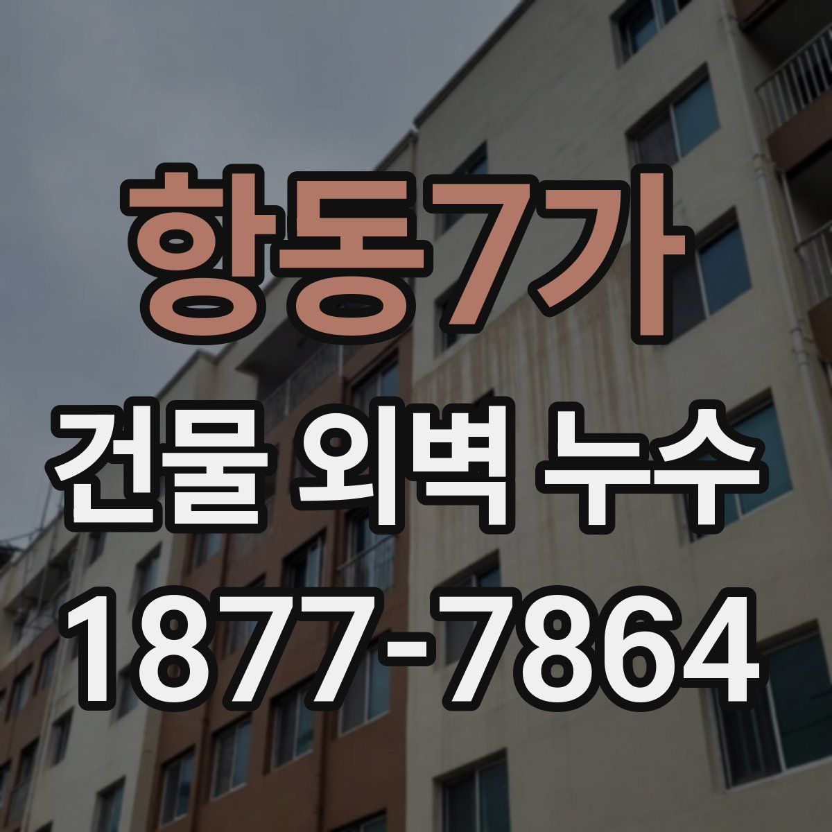 항동7가 건물 외벽 누수