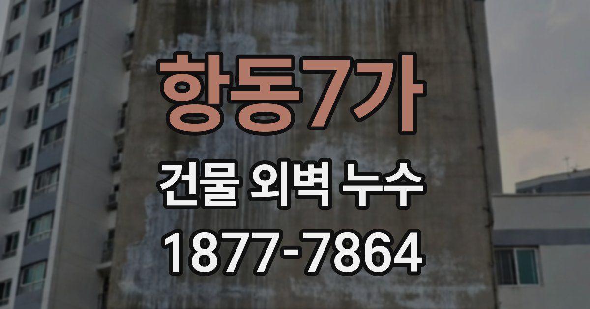 항동7가 건물 외벽 누수