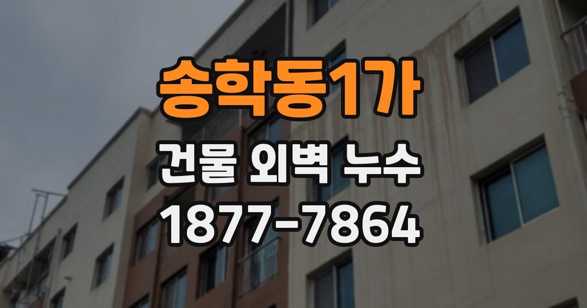 송학동1가 건물 외벽 누수