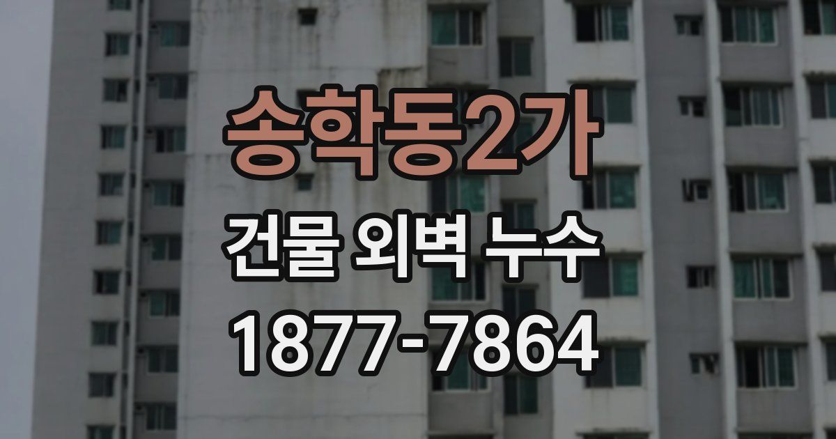 송학동2가 건물 외벽 누수