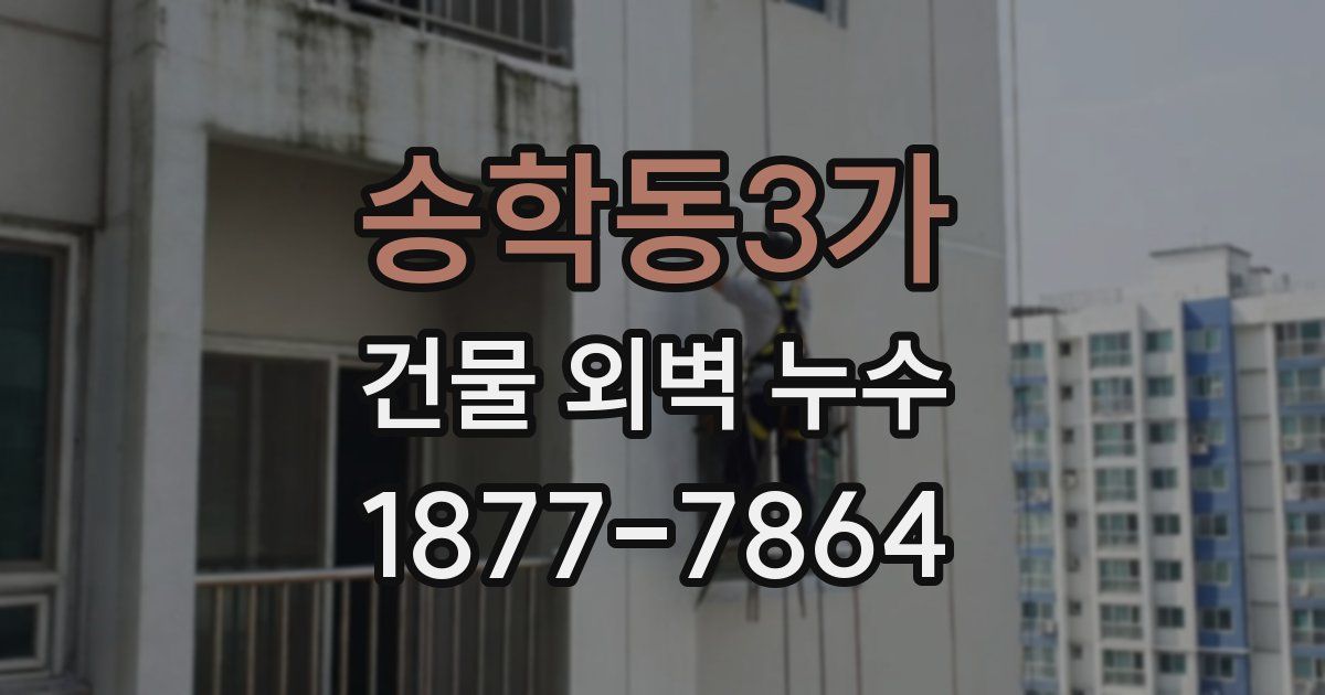 송학동3가 건물 외벽 누수