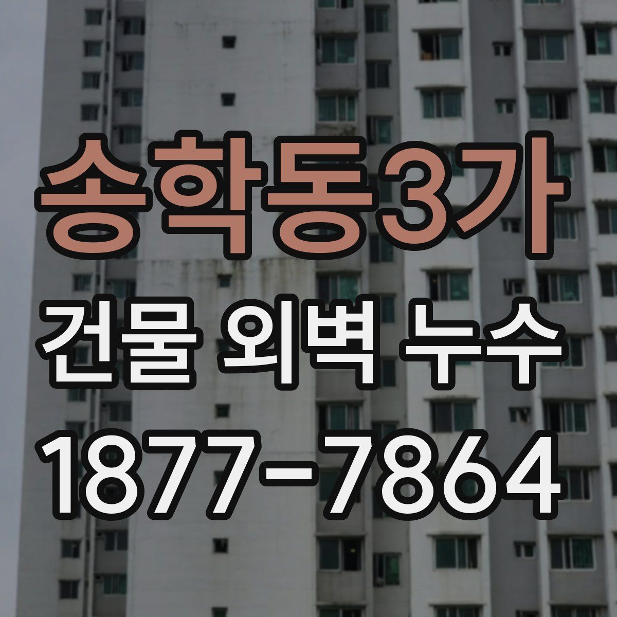 송학동3가 건물 외벽 누수