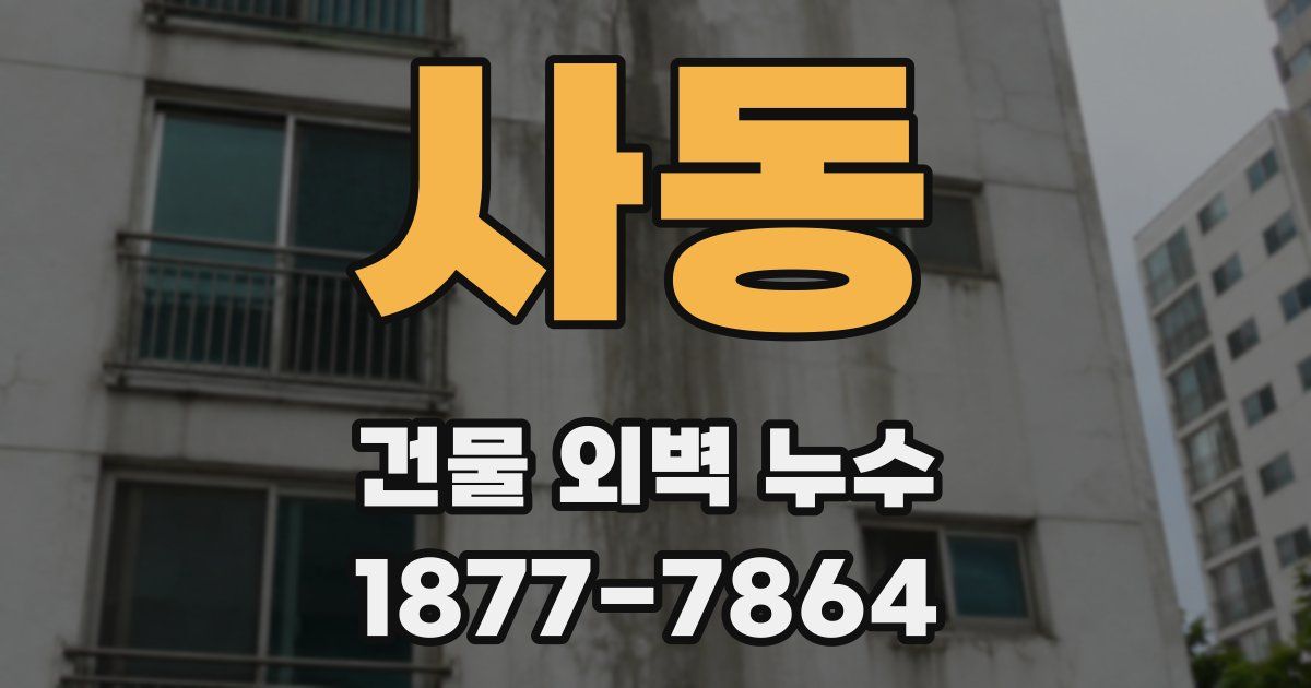 사동 건물 외벽 누수