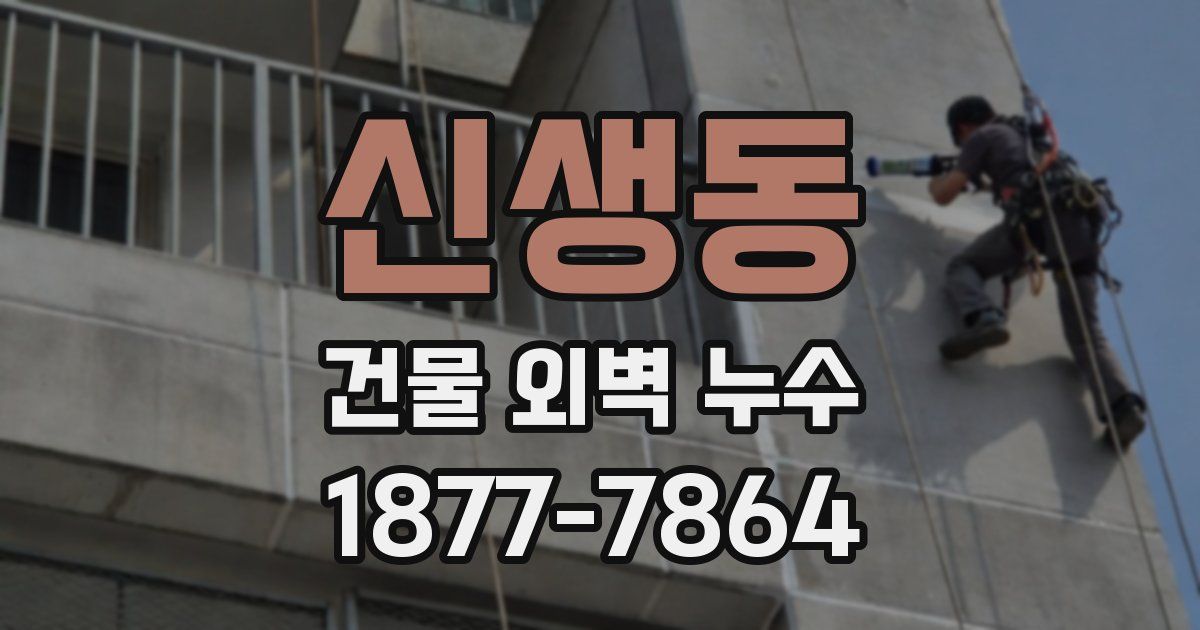 신생동 건물 외벽 누수